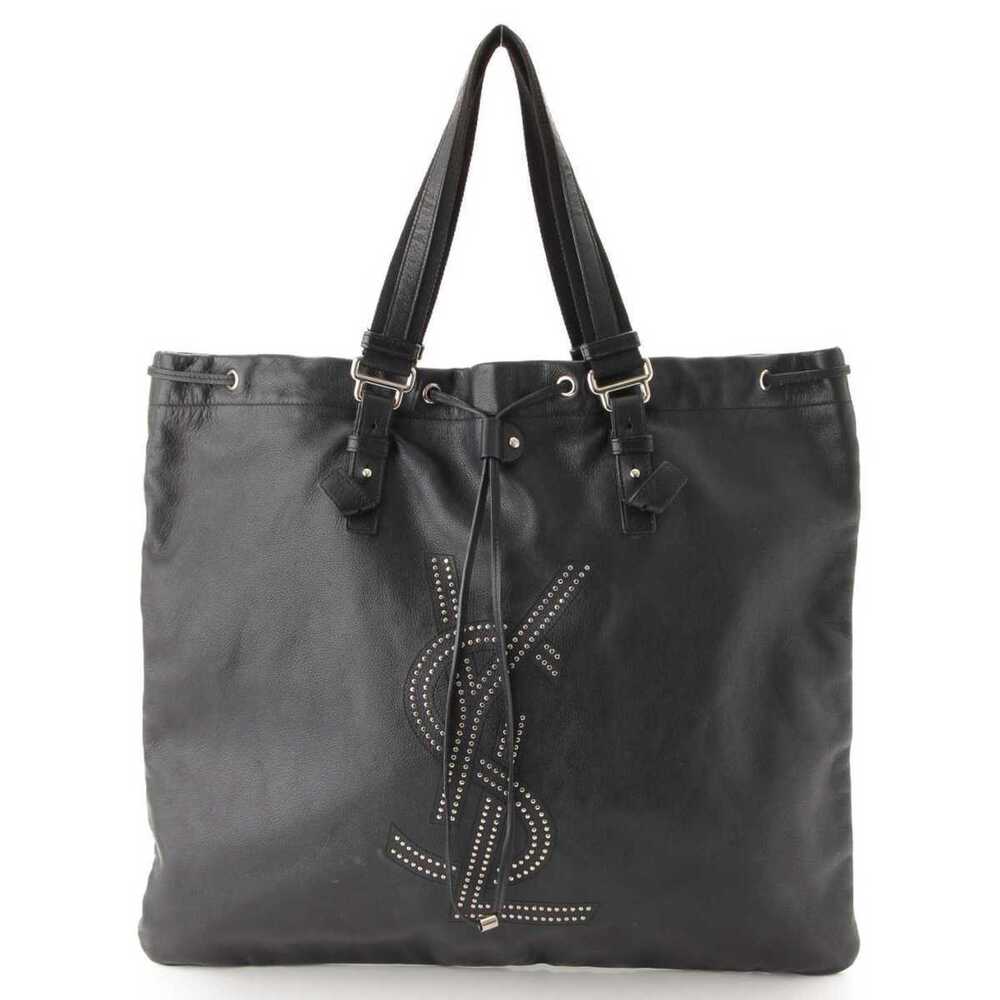 Yves Saint Laurent Kahala Studded Leather Tote Bag Black - Picture 1 of 8